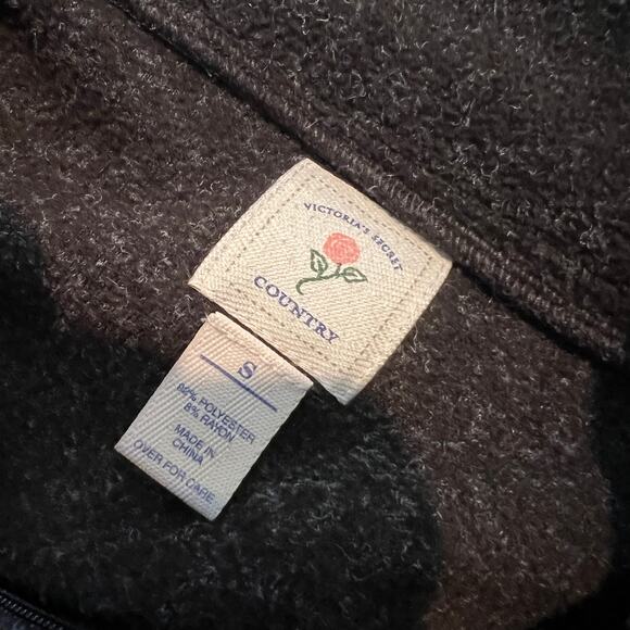 Victoria's Secret Country Quarter Zip Pullover Embroider LS Casual Sweatshirt S - Picture 5 of 6